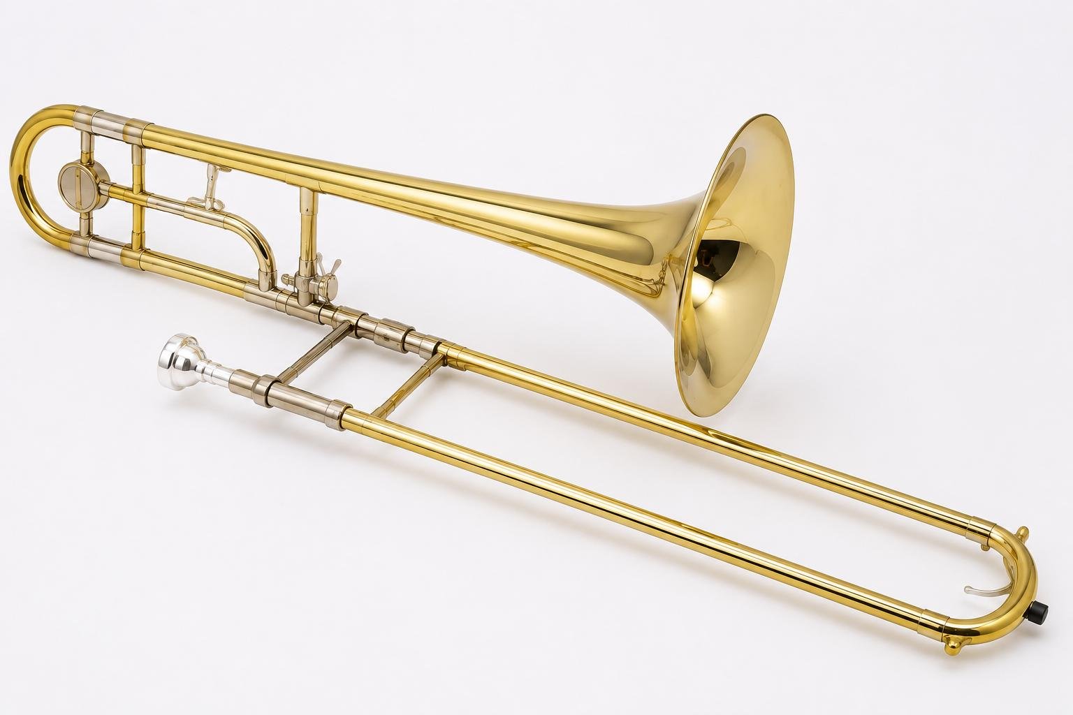 Professional brass trombone front view by ALIMSON EXIM